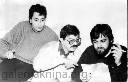 thumbnail Zvonimir Jelić, Jovo Rašković i Srđan Radulović, rad na tvoričkom listu TVIK 1986.